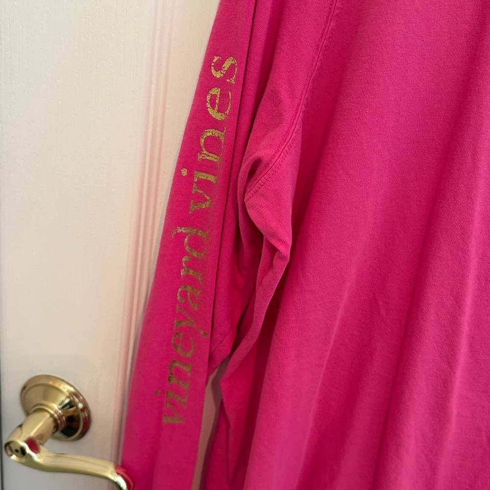Vineyard Vines Pink & Gold Long Sleeve Shirt - Picture 5 of 6
